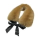 thumbnail image 1 of Sonducket Cuello de piel de zorro de imitación para mujer con correa, abrigo de invierno, decoración de capucha, chal grande falso a la moda, Accesorios de disfraces Caqui, 1 of 6
