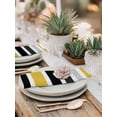 thumbnail image 6 of Cloth Napkins Set of 8 - 20x20 Inches, Yellow Black Stripe Washable Reusable Table Napkins, Modern Abstract Art Coarse Striped Soft & Absortbent Dining Napkin for Party Wedding Hotel Restaurant, 6 of 8