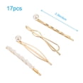 thumbnail image 2 of Minkissy 17Pcs Metal Hair Barrettes Golden Geometric Rhombus Design For Appointments And Daily Life, 2 of 6
