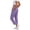Purple, variant on Ladies Casual Ankle Cargo Pants, Slimmer Straight Leg Cargo Design, Elastic Waist, Lightweight Fabric, Streetwear Daily Trendy Bottoms Black L