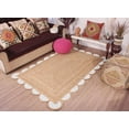thumbnail image 2 of Scalloped Runner Rug, Jute Scallop Rug, Jute Runner Rug, Natural Jute Rug, Hallway Runner Rug, Runner Custom Rug, Custom Size Rug (White, 2.5x6 ft), 2 of 8