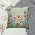 thumbnail image 2 of Nawypu  Spring Pillow Covers Watercolor Tulip Lavender Butterfly Farmhouse Throw Pillow Covers Flowers Decorative Mother's Day Pillowcase Spring Decor for Home Couch Sofa Outdoor, 2 of 5