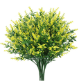 thumbnail image 1 of 8 paquetes de flores artificiales de lavanda para exteriores, flores falsas para decoración, resistentes a los rayos UV, plantas de plástico sintético que no se decoloran, 1 of 5