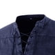 thumbnail image 3 of Camisas de Manga Corta de los Hombres de Color Sólido Casual de Pie Cuello de Bolsillo para el Verano, 3 of 4