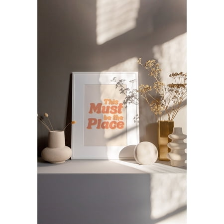 This Must Be The Place Printable Typography Boho Art, Unframed Paper Poster 8x10in