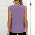 thumbnail image 5 of Women Summer Casual Vest Tank Tops Loose Fit V Neck Sleeveless Tshirt Top Purple M, 5 of 6