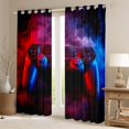 thumbnail image 2 of Castle Fairy Gamepads Blackout Curtains Set of 2 (52x84 Each),Gradient Window Curtains, 2 of 6