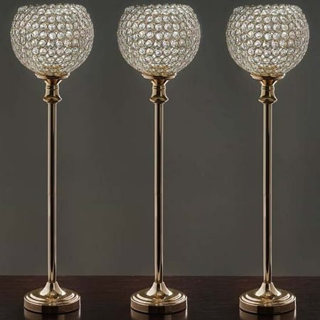 gold chandelier acrylic centerpiece ball efavormart aisle prop candle tall holder event shangri crystal diamond lamp