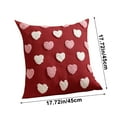 thumbnail image 3 of PEONAVET Valentine's Day Throw Pillow Cover, 18×18 Red Heartsh Pillow Cover, Decorative Pillow Cases for Home Living Room Sofa Decoration Holiday Party Cushion Cover on, 3 of 6