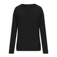 thumbnail image 6 of FNFHFY Tunic Sweaters for Women Side Split Long Sleeve Shirts Solid Knit Fall Outifts Casual Pullover Jumper, 6 of 7