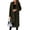 Army Green, variant on Women's Midi Long Wool Coat Double Breasted Trench Coat Classic Notch Lapel Peacoat Fall Winter Overcoat