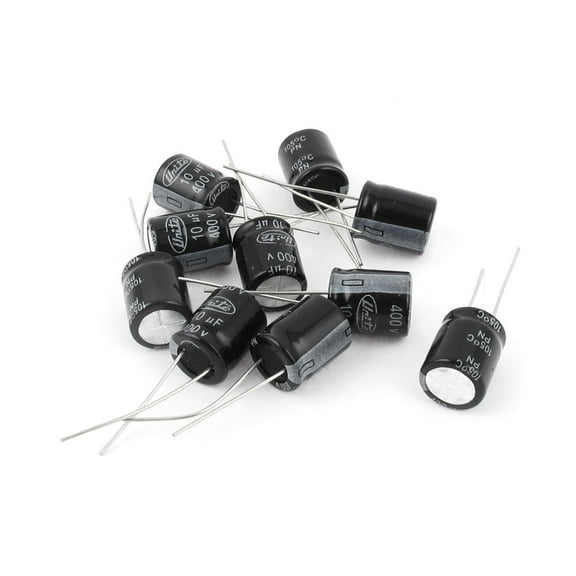 10Pcs 400V 10uF 105C Radial Electrolytic Capacitor 10mm x 13mm