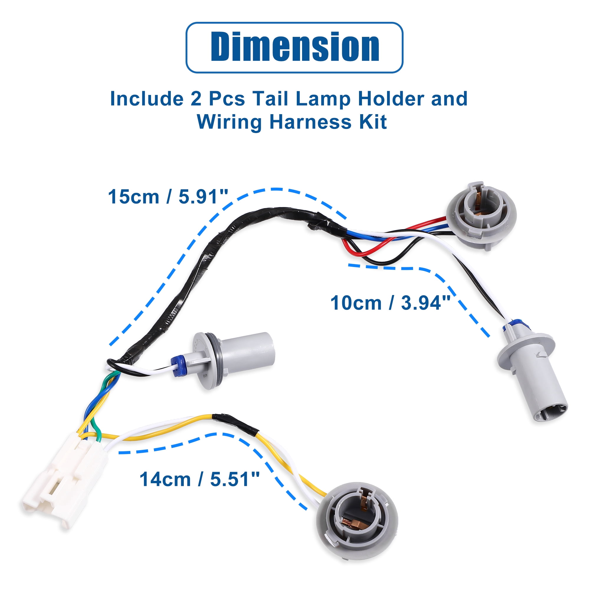 Unique Bargains Tail Lamp Holder and Wiring Harness 92450-3Q000 for Hyundai Sonata 2Pcs