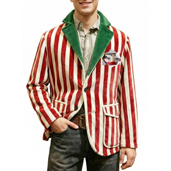 Corduroy Casual Jacket For Festival Party And Smart Wear Slim Fit Breasted Coat Men'S Blazers & Suit Jackets White Xxl