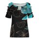 thumbnail image 3 of Gibobby Blusa de Trabajo de Manga Corta Camiseta manga corta con estampado flores y botones para mujer, camiseta manga corta, informal, Sexy, verano, para (Verde,G), 3 of 4