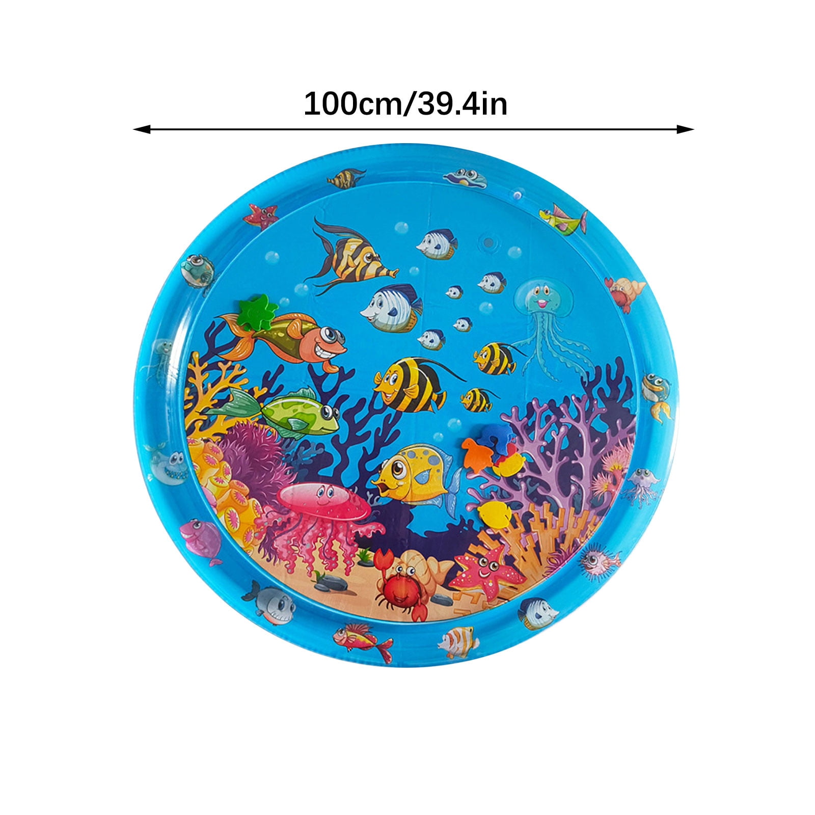MEUDQU Water Playmat Thickened Water Sensor Play Mat For Cats Water Sensory Playmat With Fish For Pet Play Water Sensor Mat For Kids Water Sensory Pad Water Play for Home