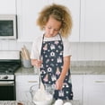 thumbnail image 4 of Dark Blue Princess Castle Pattern Kids Aprons for Girls and Boys,Adjustable Neck Strap Toddler Aprons for Kids Cooking Baking, 4 of 7