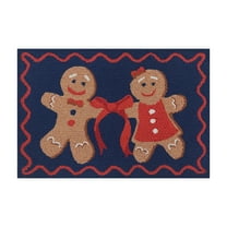 Holiday Time Navy Gingerbread 20" x 30" Accent Rug