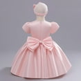 thumbnail image 5 of Jalioing Summer Little Girl Puffy Dresses Ruched Stacked Skirt Elegant Birthday Party Princess Dress (6-12 Months, Pink), 5 of 9