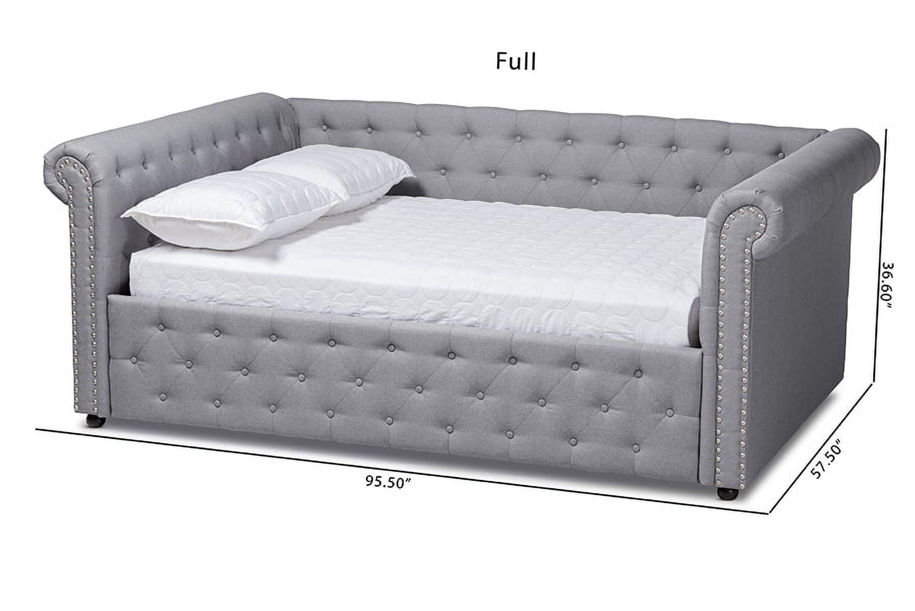 Baxton Studio Mabelle Gray Upholstered Queen Size Daybed