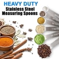 thumbnail image 3 of Measuring Spoons,Premium Heavy Duty 18/8 Stainless Steel Measuring Spoons Cups Set,Small Tablespoon with Metric and US Measurements,Set of 6 for Measuring Dry and Liquid Ingredients, 3 of 8