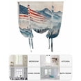 thumbnail image 6 of American Flag Tie Up Curtains for Window, Thermal Insulated Balloon Shade Adjustable Rod Pocket Curtains Valance Panels for Kitchen Bathroom Cafe 42 x 54 4th of July Forest Independence Day, 6 of 6
