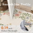 thumbnail image 4 of BERTHMEER 5'X7' Scalloped Washable Area Rugs for Living Room Vintage Soft Beige Bedroom Floral Farmhouse Dining Room Oriental Traditional Low-Pile Non-Slip Flower Carpets, 4 of 7