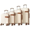 thumbnail image 5 of Luggage Sets 4 Piece Set,Abs Hard Shell Lightweight Suitcase with Spinner Wheels and Tsa Lock,Spinner Wheels for Men Women Travel Luggage,Cream,16/20/24/28in, 5 of 7