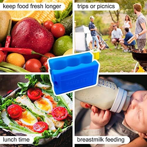RibRave Reusable Ice Packs for Cooler, Long Lasting Breastmilk Bottle Storage, Freezer Packs Can Cooler for Lunch Boxes, Beer Soda, Camping