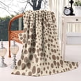 thumbnail image 2 of Beige and Brown Of Leopard Print Blanket,Comfortable Soft Lamb Wool Throw Blanket,All Season,Warm Lightweight Blankets for Sofa Bed Couch Living Room Chair,60"x80", 2 of 4
