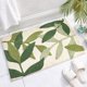 thumbnail image 5 of Alfombrilla de baño, absorbente de agua, suave, de goma, antideslizante, lavable a máquina, con hojas verdes, decorativa, 5 of 5