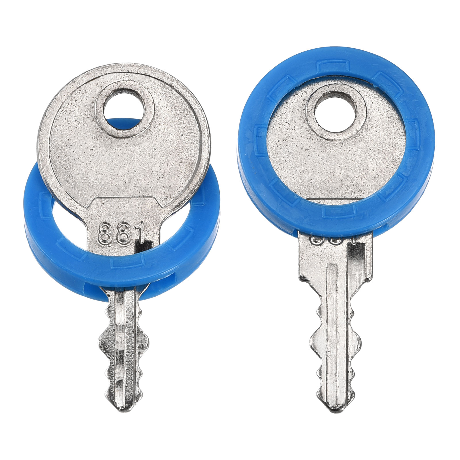 Unique Bargains Key Cap Cover Rings Keys Identifier Coding Tags Silicone Blue