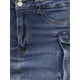 thumbnail image 5 of Inspire Chic Conjunto Falda de Jean Mini Cuerpo Ajustado con Bolsillos de Solapa y Botones para Mujeres, Cargo, Estilo Y2K, Talla XL, Azul, 5 of 5