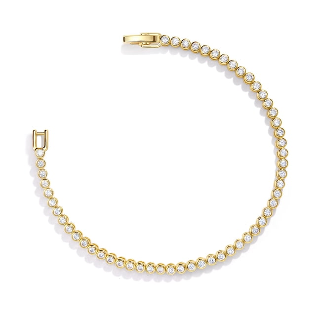Pulsera Tennis Pearich en Oro Laminado 14K con Circonia Cúbica