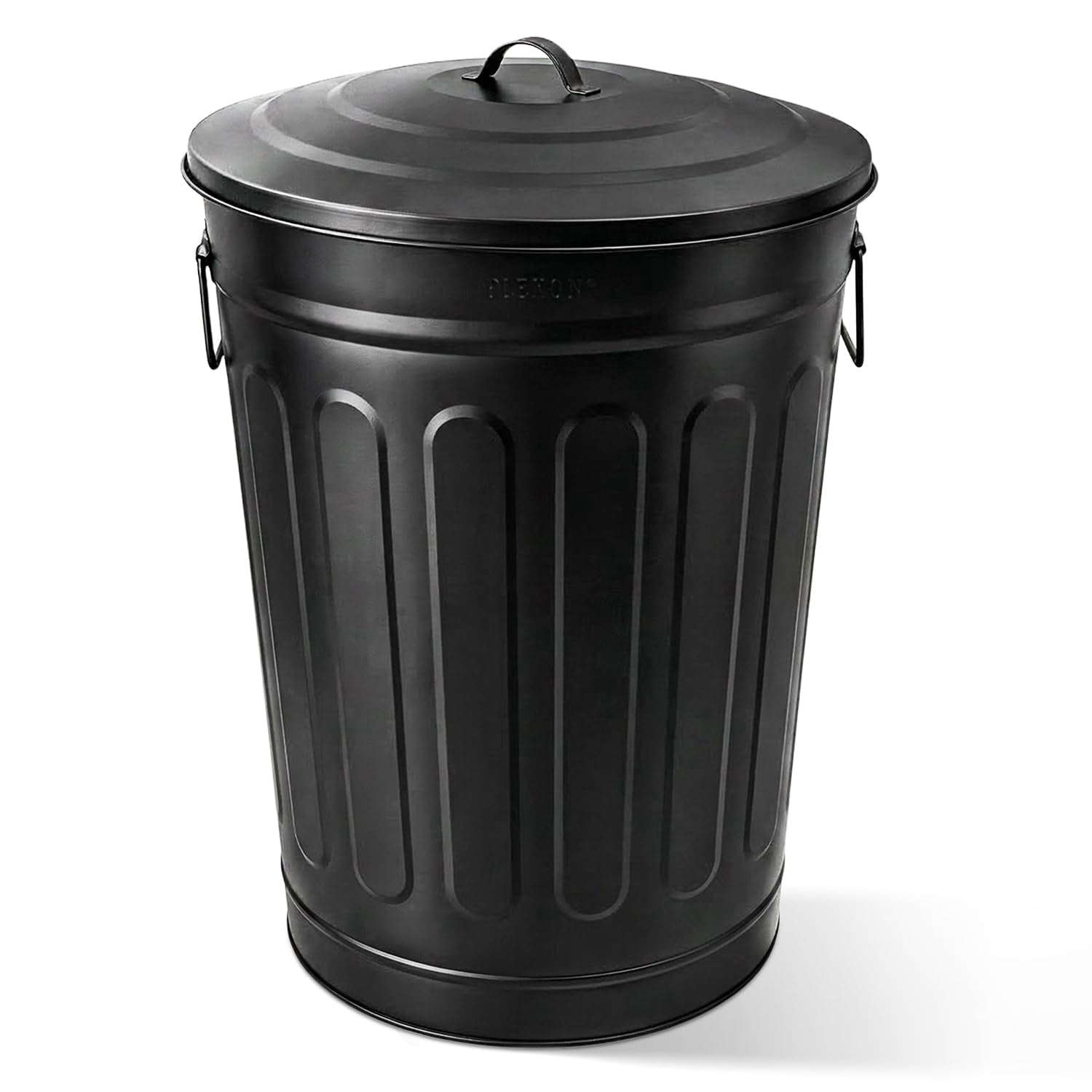 Suncast, Resin Outdoor Trash Can, 30-33 gal, Java with Latching