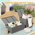 thumbnail image 2 of AECOJOY Patio Furniture sets Outdoor Metal Furniture sets with Two Storage Boxes on Sale Patio Conversation Set With Blue Cushions, 2 of 7