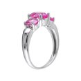 thumbnail image 2 of 5.00 Carat (ctw) Lab-Created Pink Sapphire Three-stone Ring in Sterling Silver, 2 of 4