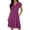 Purple, variant on LIaqionyy Women Short Sleeve Dresses V Neck Button down Sundress Summer Casual Beach Vacation Dress with Pockets