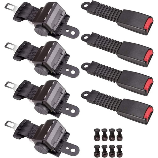 ALLCARB 4 Pack 42In Golf Cart Universal Retractable Seat Belts with