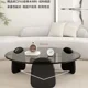 thumbnail image 4 of Mesa de centro de vidrio templado, sala de estar, combinación Circular para el hogar, mesa de té minimalista italiana de lujo con luz nórdica, 4 of 4