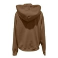 thumbnail image 5 of UAMVSH Womens Hoodies Oversized Solid Color Basic Hooded Sweatshirts Classic Fall Long Sleeve Pullover with Thumb Hole(XX-Large,Brown), 5 of 6