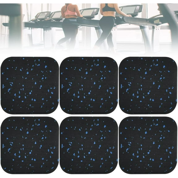 LYTIVAGEN 6 PCS Treadmill Shock Absorbing Mat Exercise Equipment Mat Home Anti-Vibrasion Sound Insulation Thickened Floor Pad Treadmill Mat for Carpet Treadmill Shock Absorbing Mat