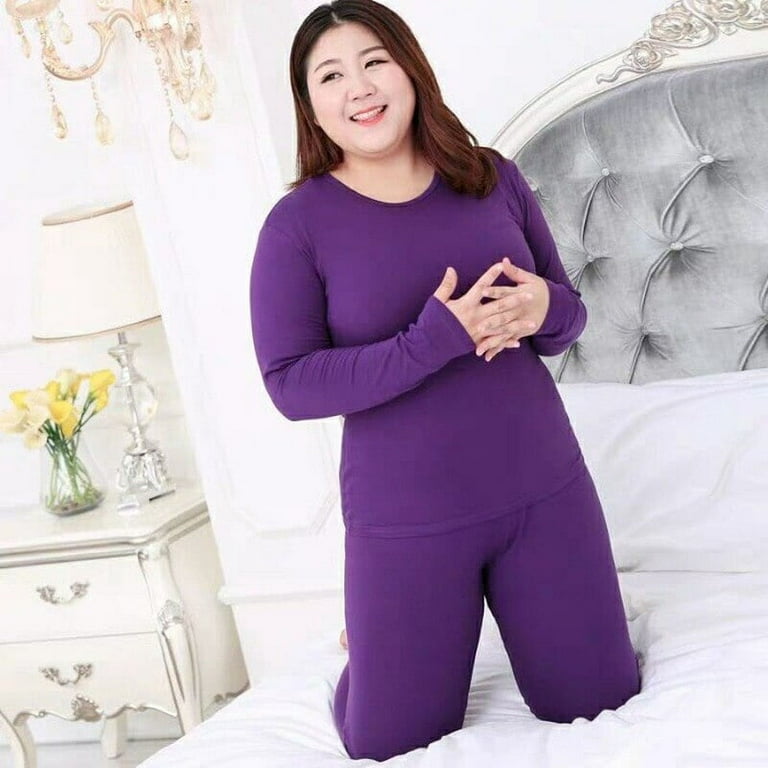 INNERSY Thermal Underwear Set for Women Top & Leggings Base Layer Thermal  Long Johns Pajamas (L, Pale Mauve)