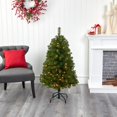 thumbnail image 5 of Nearly Natural Virginia Fir Artificial Christmas Tree with 100 Clear Lights, 5 of 8