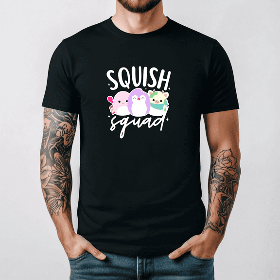 Squish Squad Cute Plush Mallow Themed Funny Kids Unisex T-Shirt S- 5XL