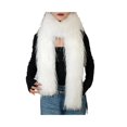 thumbnail image 3 of harmtty Women Scarf Solid Color Imitation Turkey Feathers Long Scarf Autumn Winter Warm Scarf Daily Party Street Wear, 3 of 8