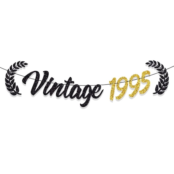 30th birthday decorations - Vintage 1995 banner for 30th birthday decor