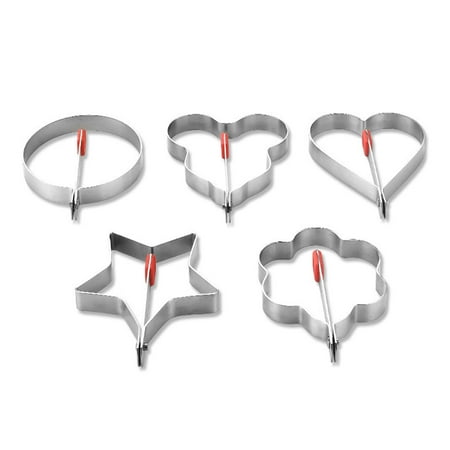 

5 PCS Egg Rings for Griddle | Egg Shaper Mold with Anti-scald Handle | Nonstick Egg Rings for Frying Eggs English Mcmuffin Sandwich