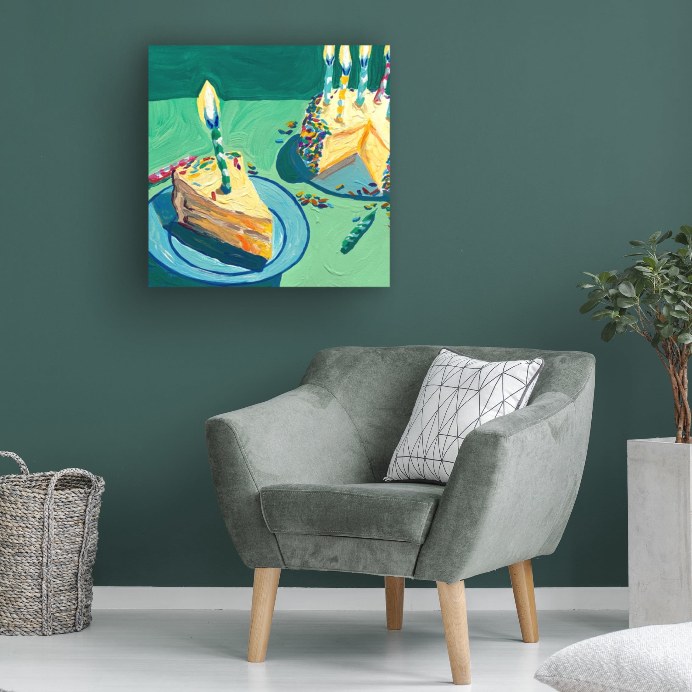 Trademark Fine Art Key and Sea Birthday Cake Canvas Wall Art