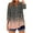 Brown, variant on Womens Tops Fall Women's Fashion Printed T-Shirt Casual Loose Blouse with Buttons V-Neck Shirts 3/4 Sleeve Tops My Items